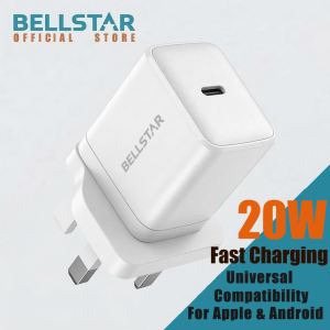BELLSTAR 20W USB C Fast Charger PD Type C UK Plug Wall Charger Adapter For iPhone Samsung iPad