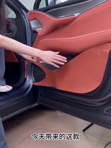 kkmf For BYD Sealion 7 Sea Lion 07 EV Door Anti-kick Mat Passenger Protection Stickers Carbon Fiber Sticker Car Interior Modification 9Y3K6