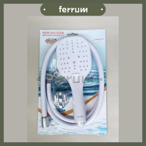 [ FERRUM ] Hand Shower Mandi / Hand Shower Set Soligen A-302 Putih  Hitam  Chrome Komplet Set
