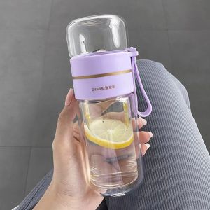 🇸🇬 Ready Stock Tea Separation Cup Gift Set 316 Insulated High-end Business Cup Double-layer Glass Tea Cup/Tea pot&set Teachers Day Gift Drinkware Cup