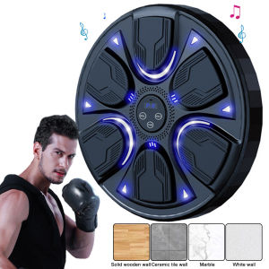 Welcomehome Music Boxing Machine Wall Mounted Boxing Machine BT Link Electronic Music Boxing Pads for Kids Adults Home Exercise
