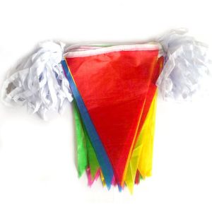 80M Flag Colorful Flag Triangle Outdoor Construction Site Security Opening Festival Celebration Multi Purpose