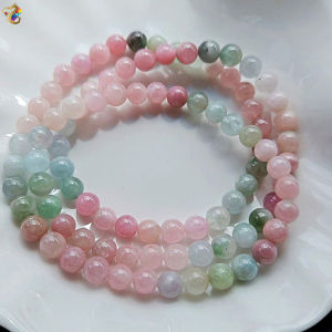 Premium Grade Pastel Mermaid Macaroon Watermelon Tourmaline Bracelet (Single / 3 Rounds)