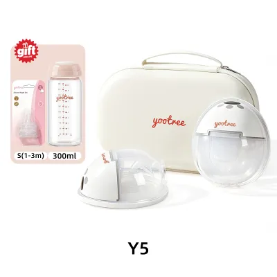 yootree Wearable Breast Pump Hands Free Electric Breast Pump Wireless Portable Rechargeable Double Milk Pump BPA Free Quiet for Working Moms