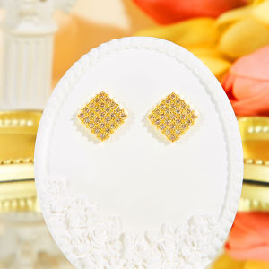 SEQUITO Elegant Ladies Ear Jewelry Micro Pave Round AAAAA Zircon Square Bling Small Stud Earrings Banquet Decoration SE971