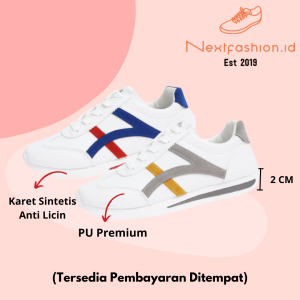 Sepatu Sneakers Wanita Kasual Fashion Sport Shoes Warna Abu Biru Nextfashion 214