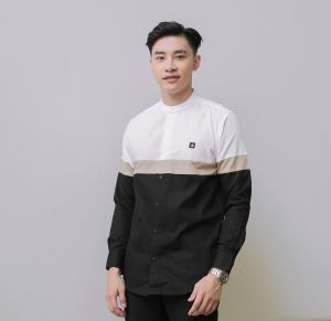 ANCSTR Kemeja Pria Shanghai Kombinasi Warna Premium - Triple Panjang