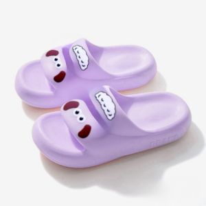 Dép đi trong nhà nữ quai ngang siêu nhẹ êm chân hình Cún mắt DOG FACE cute IDEP DL360