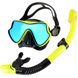 Professional Scuba Snorkeling Sets Diving Goggles Adult Silicone Skirt Anti-Fog Goggles Tempered glass Swimming Fishing Pool Equipment