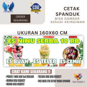 Cetak Spanduk Banner ANEKA SERBA 10K NYAMPING Costom Desain
