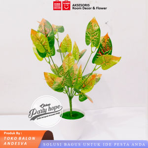 Tanaman Artificial Keladi Orange / Tanaman Hias Bunga Keladi Macan