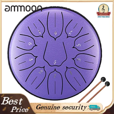 6 inch 11-Tone Steel Tongue Drum Hand Pan Drums with Drumsticks Percussion Musical Instruments