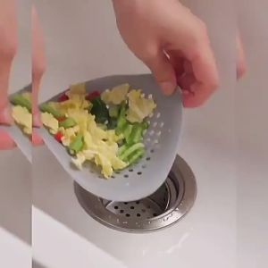 WH Suction-cup silicone drain anti-odor device — kitchen/bathroom sink filter screen shower hair collector bathtub drain cover bathroom drain outlet anti-odor and hair-collecting cover