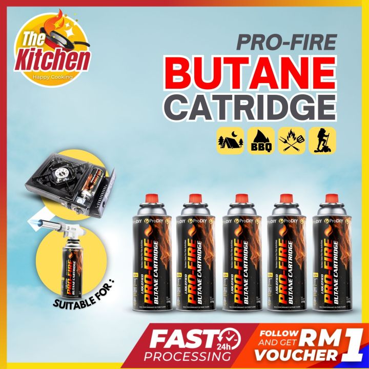 The Kitchen 5 Cans Butane Burner Welding Fire Maker Flame Anti-Explode ...
