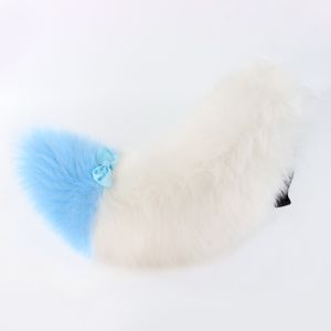 OEUVR with Adjustable Belt Furry Fursuit Kigurumi Tail Fluffy 60cm/23in Halloween Cosplay Accessories Cute Dress Up Animal Wolf Dog Tail Anime Exhibition Accessories