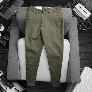Quần Dài Kaki Nam Form Slim ống suôn 16-18 Chất Vải Kaki Cotton Co Giãn TRẺ TRUNG năng động MT89889