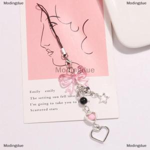 [COD] Modingdue Goth Y2K Phone Charm Bow Heart Star Keychain Pendant Kawaii Key Chain Bag Phone Chain Cute Accessory For Girls Women Jewelry