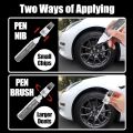 Rim Touch Up Paint(Gunpowder) for Tesla Model Y/3/S/X Gemini Dark/Uberturbine/Arachnid/Cybersteam/Turbine Wheel, Curb Rash Repair Rim Scratch Repair with Masking Tape & Sandpaper. 