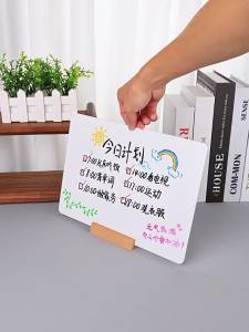 Desktop Erasable Whiteboard Message Board Double-sided Notice Memo Board with Stand  Papan Putih Meja Papan Mesej Memo Boleh Padam Dua Muka Pejabat Kafe Premium Quality High Performance #1802
