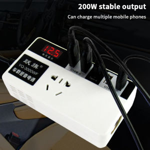 [caichuitan] DC 12V 24V Converter 200W Car Inverter Car Charging Wear-resistant Material Easy Installation Fast Charging USB