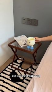 Household Foldable Side Table Mini Sofa Coffee Table Balcony Storage Corner Table Simple Creative