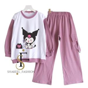 SETELAN ANAK PREMPUAN 3-12THN TERBARU 2024-KUROMI CATY SET-SETELAN ANAK KEKINIAN.TERLARIS.BISA COD