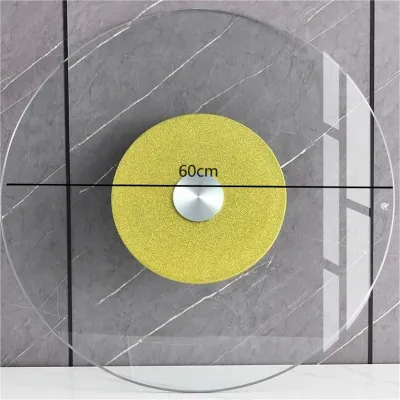 Household Tempered Glass Turntable For Dining Table Hotel Round Table Rotating Lazy Susan With Base
