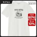 GIORDANO Men T-Shirts 100% Cotton Retro Print Tee Crewneck Short Sleeve Simple Basic Summer Fashion Casual Tshirts 13094210. 