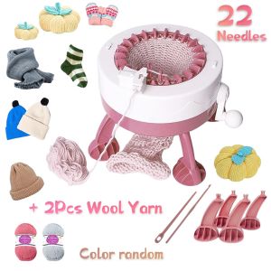 48 / 22 Needle knitting machine Hand Crank Rotating DIY Wool Round Spinning Smart Weaving Loom for Knit Scarf Hat Sock