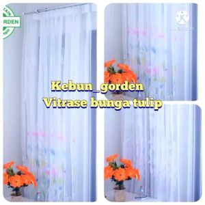 VITRASE GORDEN JENDELA MOTIF BUNGA TULIP