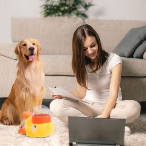 BANZU Anti-slip Dog Automatic Feeder Intelligent Large Capacity Pet Automatic Feeder Toys Multi-purpose Cartoon Pet Feeding Machine Food Utensils