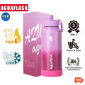 AguaFlask Thermos 1000ML 32oz Wide Mouth with Cap Lid Vacuum Insulated Tumbler Drinking Water Bottle Tumbler Hot and Cold. 