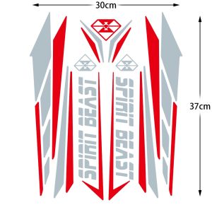 1PCS 3D Reflective Sticker Motorcycle Retrofit Style Fuel Tank Decal Yamaha Honda Kawasaki Front Windshield Fairing Decorative Sticker