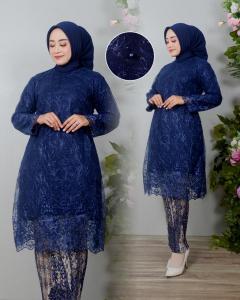 Kebaya modern wanita tunik tile rok plisket/ Kebaya kondangan wisuda cantik