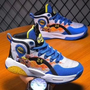 Spike Basketball Shoes for Kids Breathable Rubber Boys Sport Sneakers for Men With Box(Size 28-39)