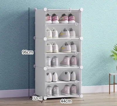 Tủ ghép đựng giày 6 ô bằng nhựa cao cấp- dễ lắp ráp