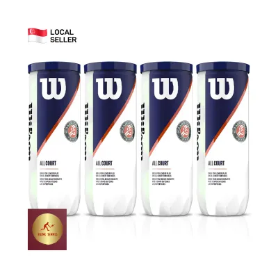Wilson Roland Garros All Court 3 Tennis Ball Can (4 Cans 12 Balls)