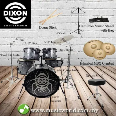 Dixon Drum Set Black Widow Drum Kit