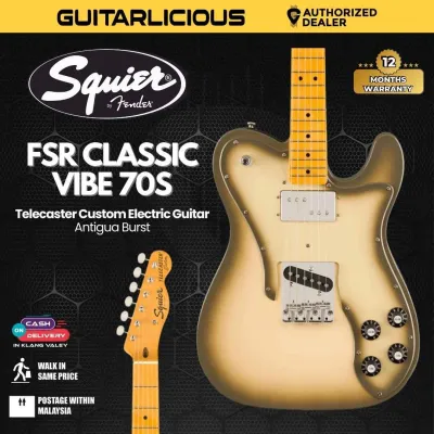 Squier FSR Classic Vibe 70s Telecaster Custom Electric Guitar Maple FB Antigua Burst