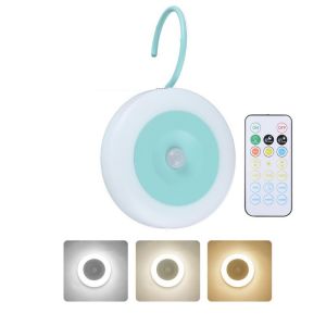 NEB11 USB Rechargeable Motion Sensor Night Light ic Cordless Wall Lights Home Light Round Shape Smart LED Night Lamp Hallway
