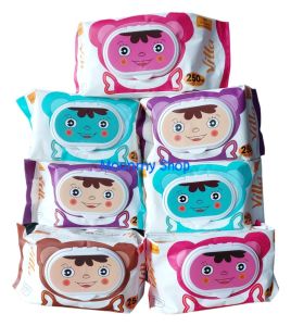 [650gram] Gói khăn giấy ướt RUBY&GOLD gói to  khăn ướt gấu nhiều màu sắc khổ to 15x20cm/khăn ướt cho bé/khăn ướt không mùi an toàn cho bé không gây kích ứng da