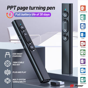 [In Stock] N-Power Powerpoint Presentation Pen USB PPT Pointer RF Wireless Presenter with Red Laser Pen for Computer Laptop PPT Projector
