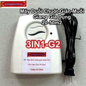Máy Siêu Đuổi Chuột Cống Gián Muỗi 3IN1-G3 Giang Gia Dụng Diện Tích 40-80m2 Chạy Sóng Âm Lập Trình