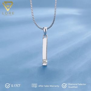 Lore Jewellery - Kalung Moissanite Lapis Emas 18K -Kalung Carmen Simple Moissanite 0.17 Carat