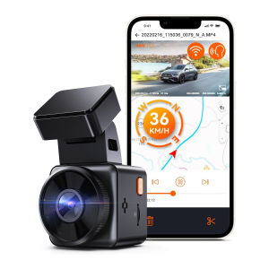 Vantrue E1 Lite 1080P Mini Dash Camera for CarNight VisionVoice ControlWiFiGPSAppLoop Recording24H Parking Mode