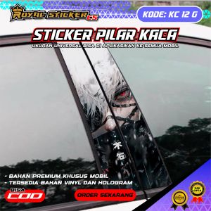 KC 12 -DECAL STIKER PILAR KACA  KARAKTER ANIME COCOK UNTUK SEMUA JENIS MOBIL