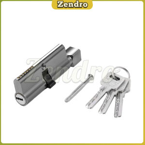 ZEO Anti Theft Door Lock Cylinder Aluminum Alloy Single Open Lock Cylinder Bedroom with 3 Keys and Screw