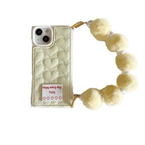 Soft Case Love Fabric Luxury With Pompom Chain Casing Case HP Lucu Iphone 12 / 12 Pro / 12 Pro Max Iphone 13 / 13 Pro / 13 Pro Max Iphone 14 / 14 Pro / 14 Pro Max Iphone 15 / 15 Pro/ 15 Pro Max