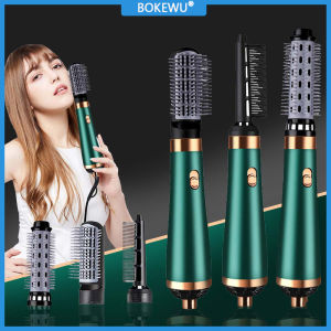 BOKEWU 3 In 1 Negative Ion Hair Dryer Brush Hair Volumizer Hot Air Styler Comb Hair Straightener Brush Hair Curler