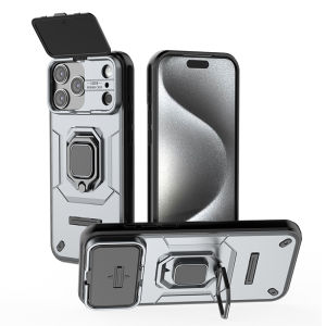 Funda For iPhone 17 Pro Max Slide Camera Protection Armor Phone Case For iPhone17 Pro Air 17Pro Max Car Magnetic Holder Cover